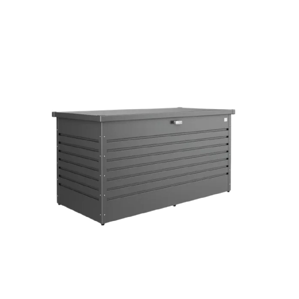 Coffre de rangement extérieur en métal galvanisé pour jardin - 150 x 75 x 65