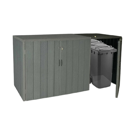 Coffre de rangement extérieur pour déchets en résine - 120 x 75 x 90